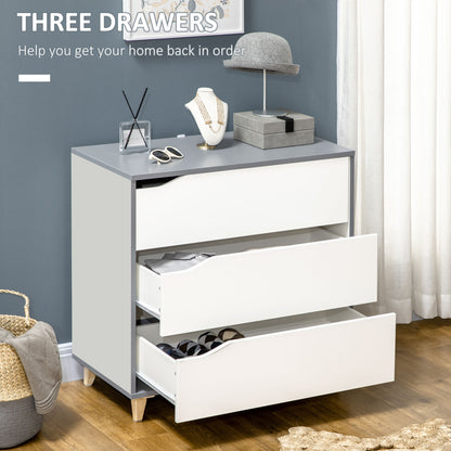 Demimar Grey And White Bedroom Furniture Set With Wardrobe and Chest Of Drawers