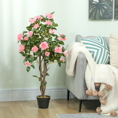 Semo Repa Pair Of Artificial Rose Plants Supplied In Decorative Pots