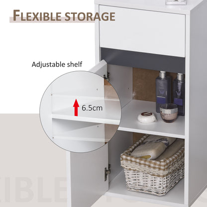 Noseka Bathroom Storage Cabinet With 3 Compartments In White