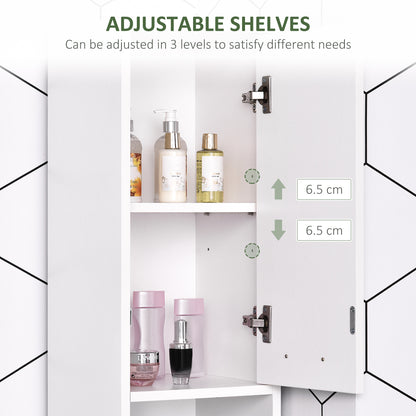Ridila Tall Storage Cabinet With Adjustable Shelves For Bathroom Or Hallway Use White