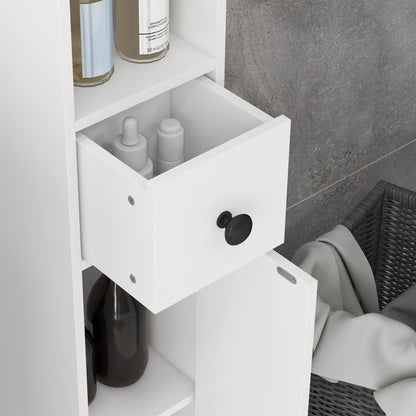 Lakeva Extra Tall Slim Bathroom Storage Cabinet With Multi Layer Internal Compartments White