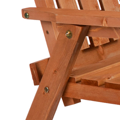 Hasa Fir Wood Natural 2 Seater Garden Bench With Integrated Centre Table