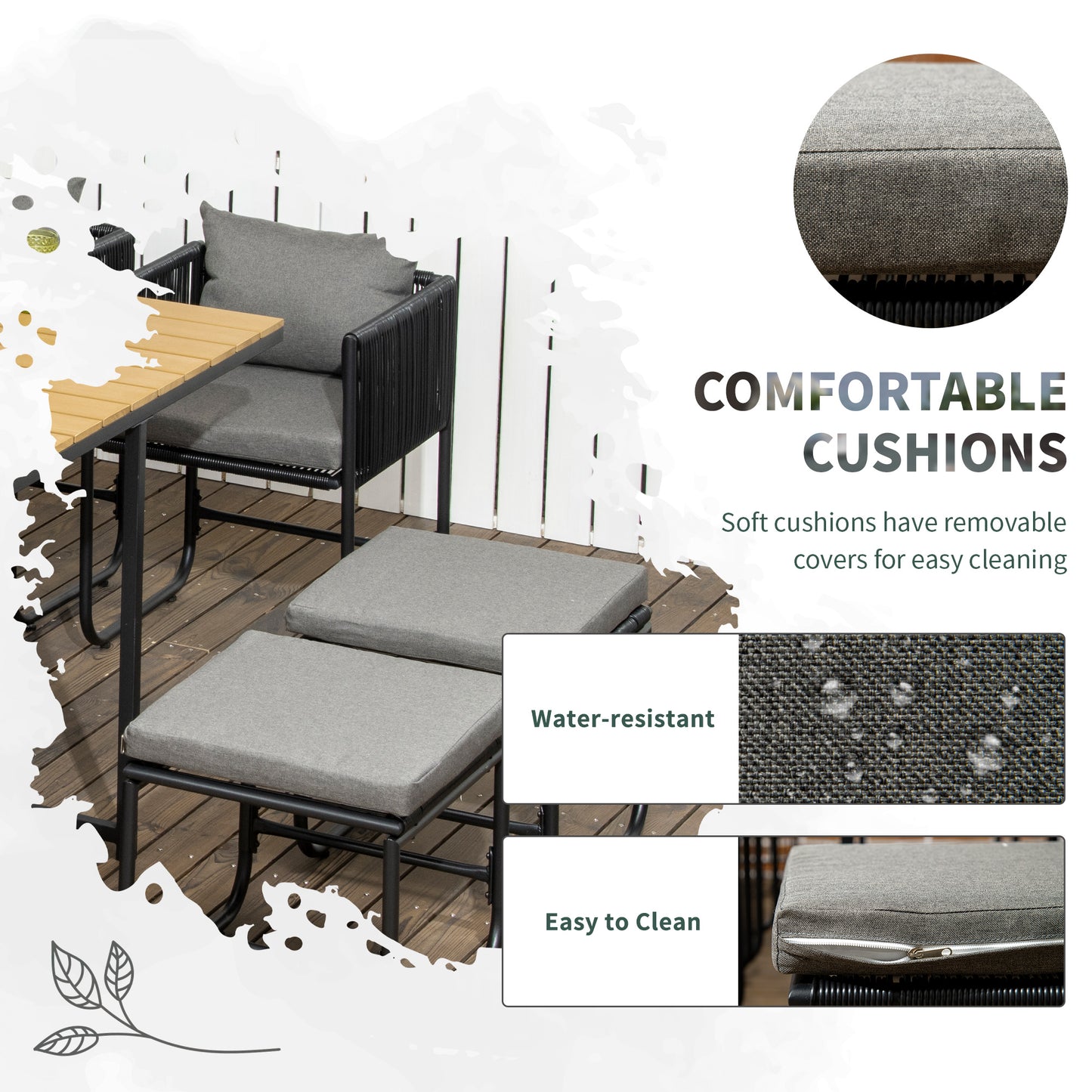 Latata Black Rattan String 10 Seater Cube Garden Dining Set With Stools And Rectangular Table