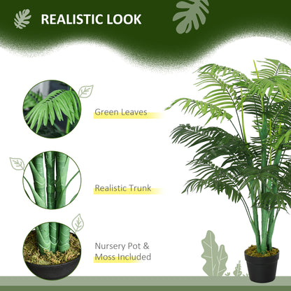 Vavi Artificial Green Palm Style Tree In Nursery Pot For Home And Office Styling