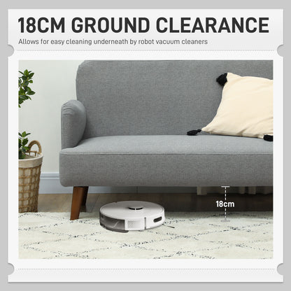 Midi Tami Grey Velvet Compact 2 Seater Sofa With Extra Thick Padding And Wooden Legs
