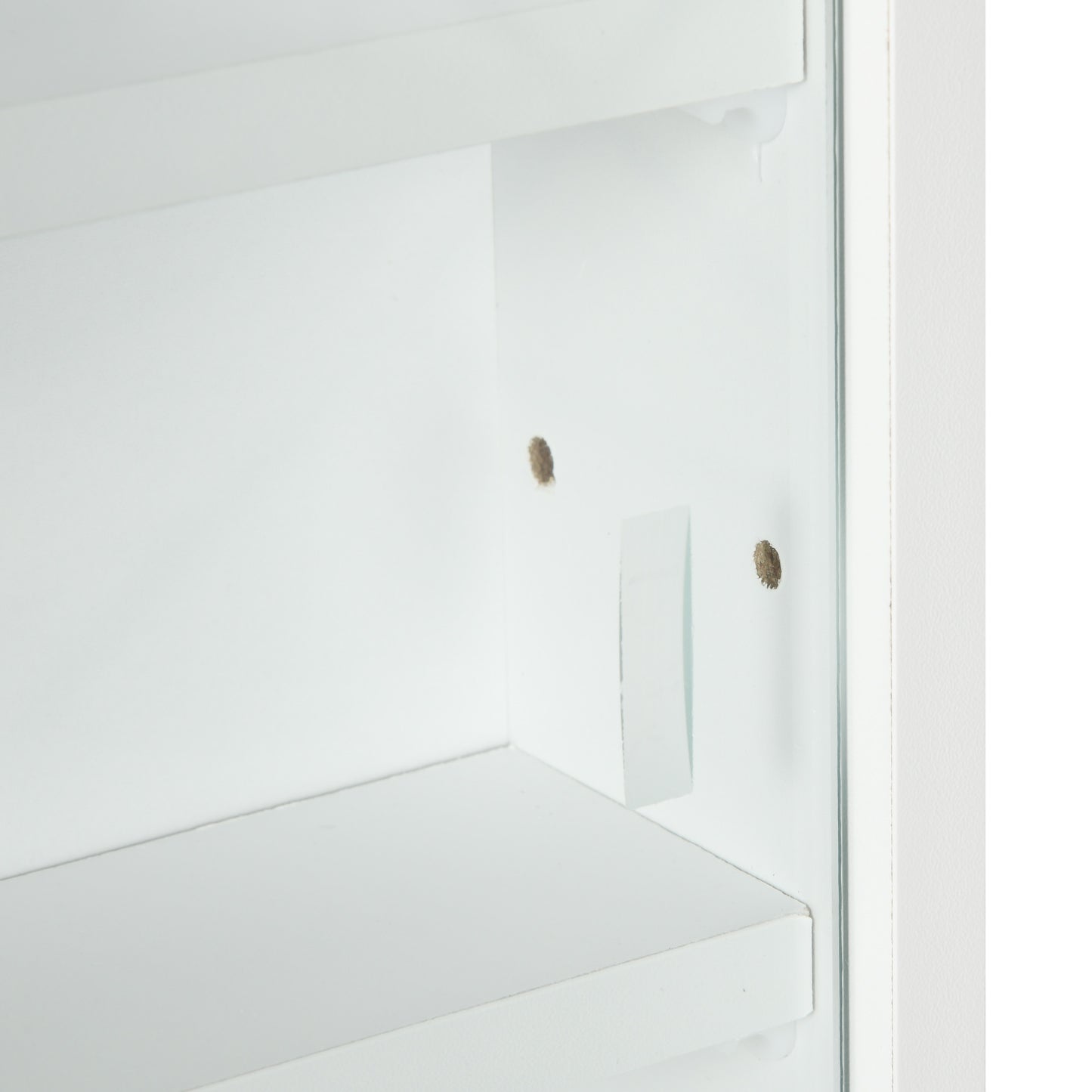 Ronimo Wood And Glass White Wall Mounted Display Cabinet With Adjustable Shelves
