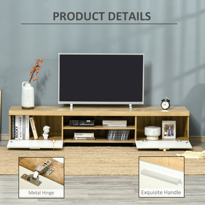 Kepaso Lima Wooden Modern Entertainment Unit With Storage Shelving For TVs Up To 90 Inches