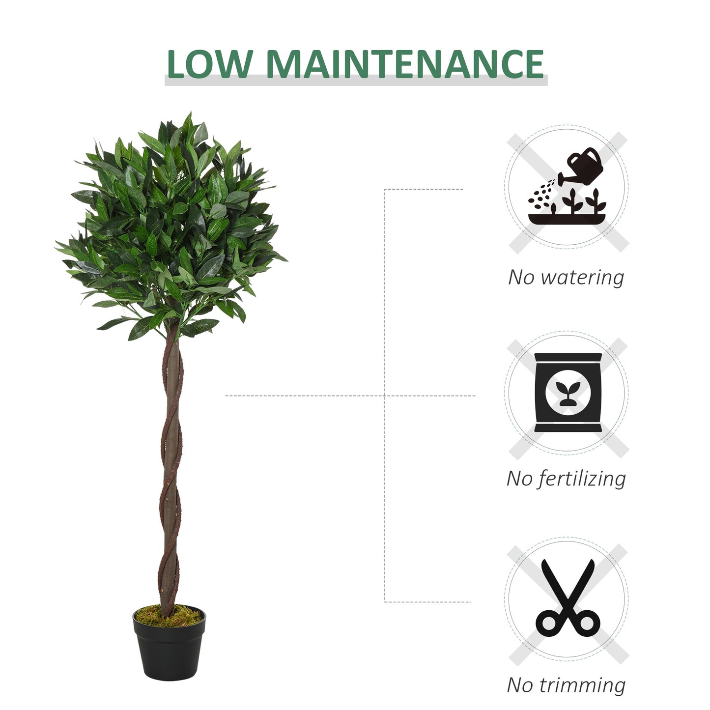 Lifa Set Of 2 Artificial Bay Laurel Style Trees Supplied In Matching Pots