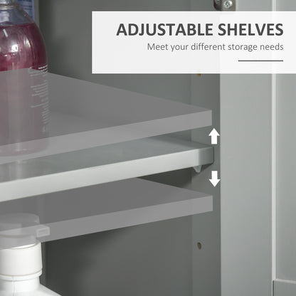 Rosotto Modern Freestanding Bathroom Floor Storage Cabinet In Grey