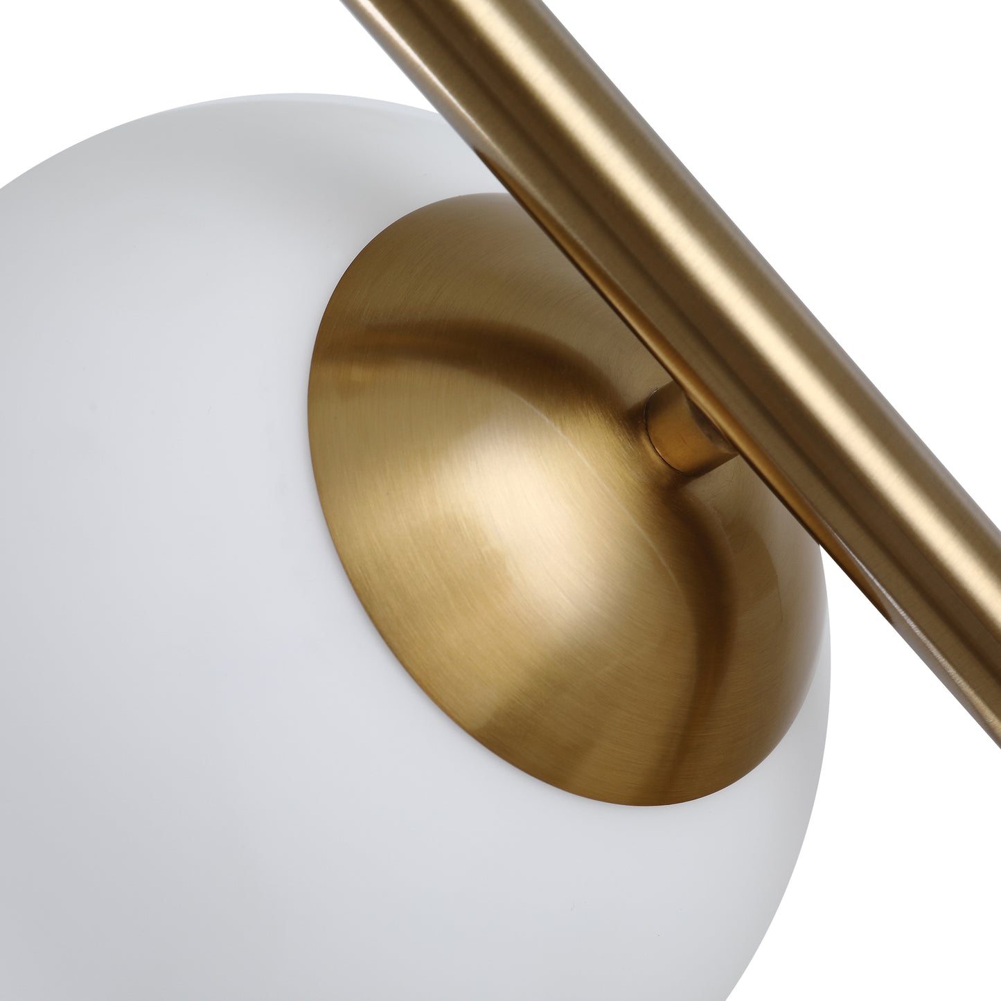 Laralima Metal Gold 2 Light Tree Floor Lamp With Globe Shades