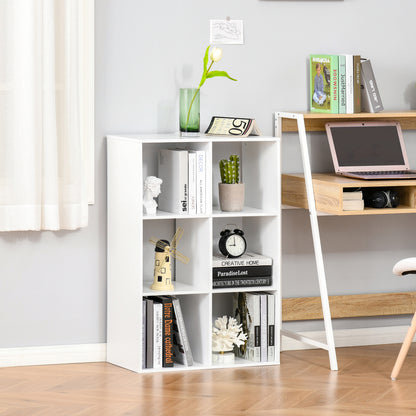 Kapa Rayo Wood White 6 Cube Storage Bookcase