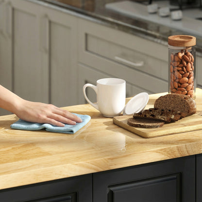 Rolelo Wooden Black Rolling Kitchen Island With Drop Leaf Drawer Towel And Spice Racks