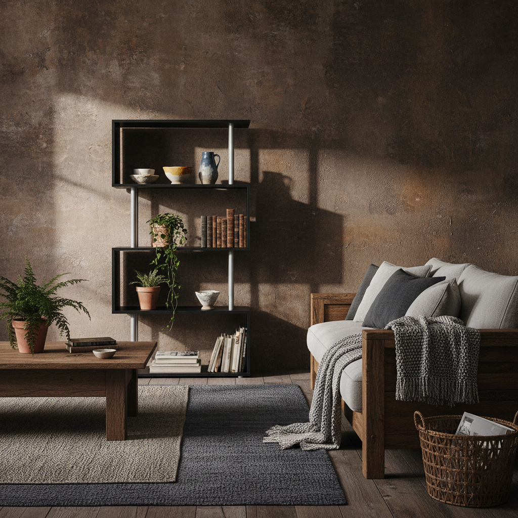 Firtu Wood Black 5 Tier S ShaFauxd Freestanding Bookcase