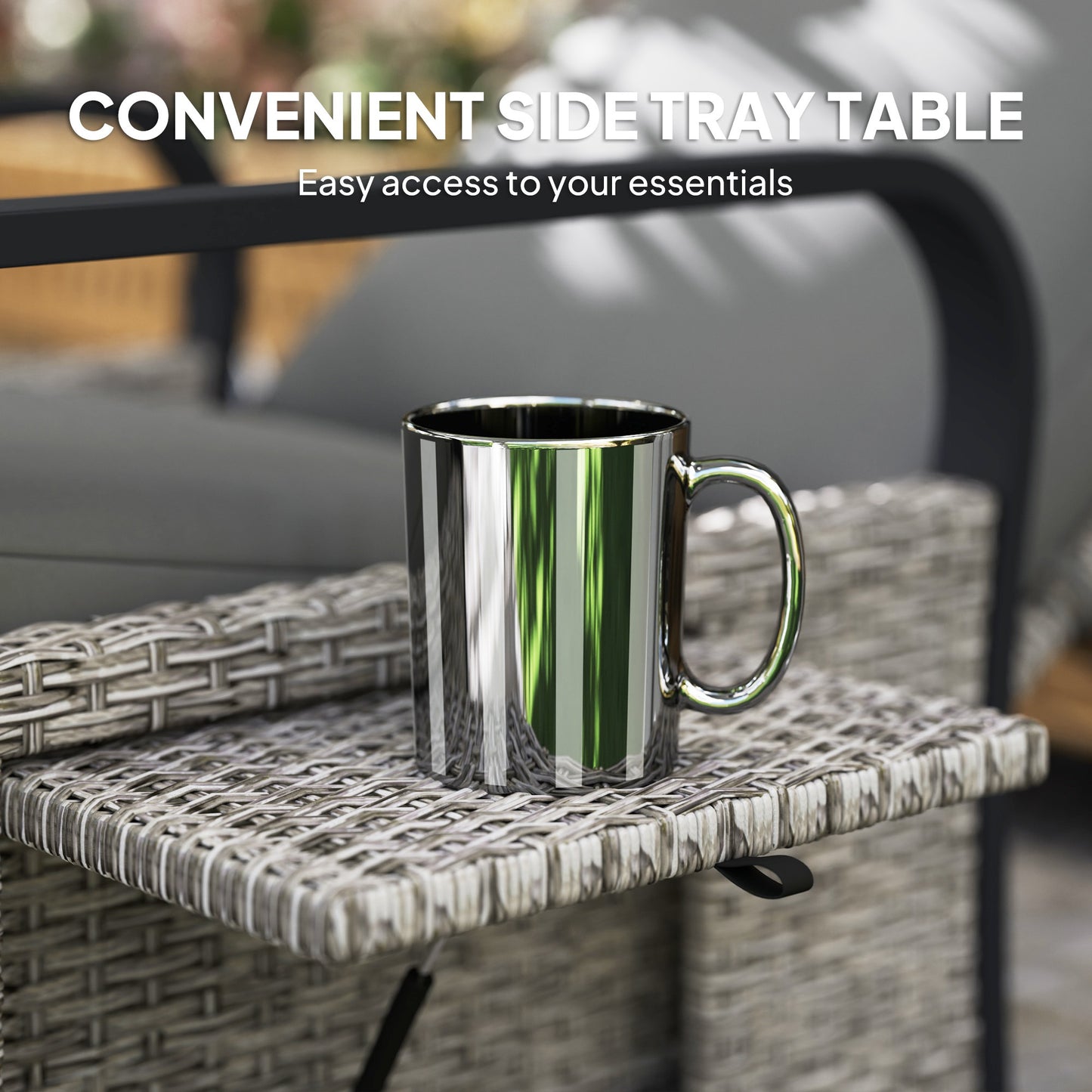 Tanaffi Rattan Grey Reclining Outdoor Armchair