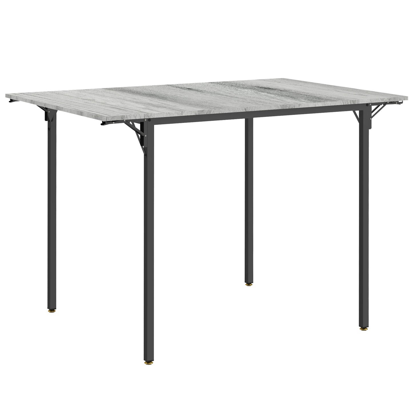 Maretti Wooden Grey Drop Leaf Dining Table Seating 4
