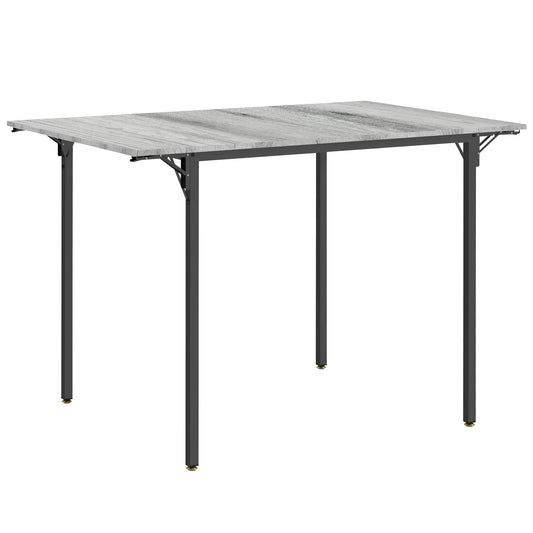 Luco Wooden Grey Drop Leaf Dining Table Seating 4