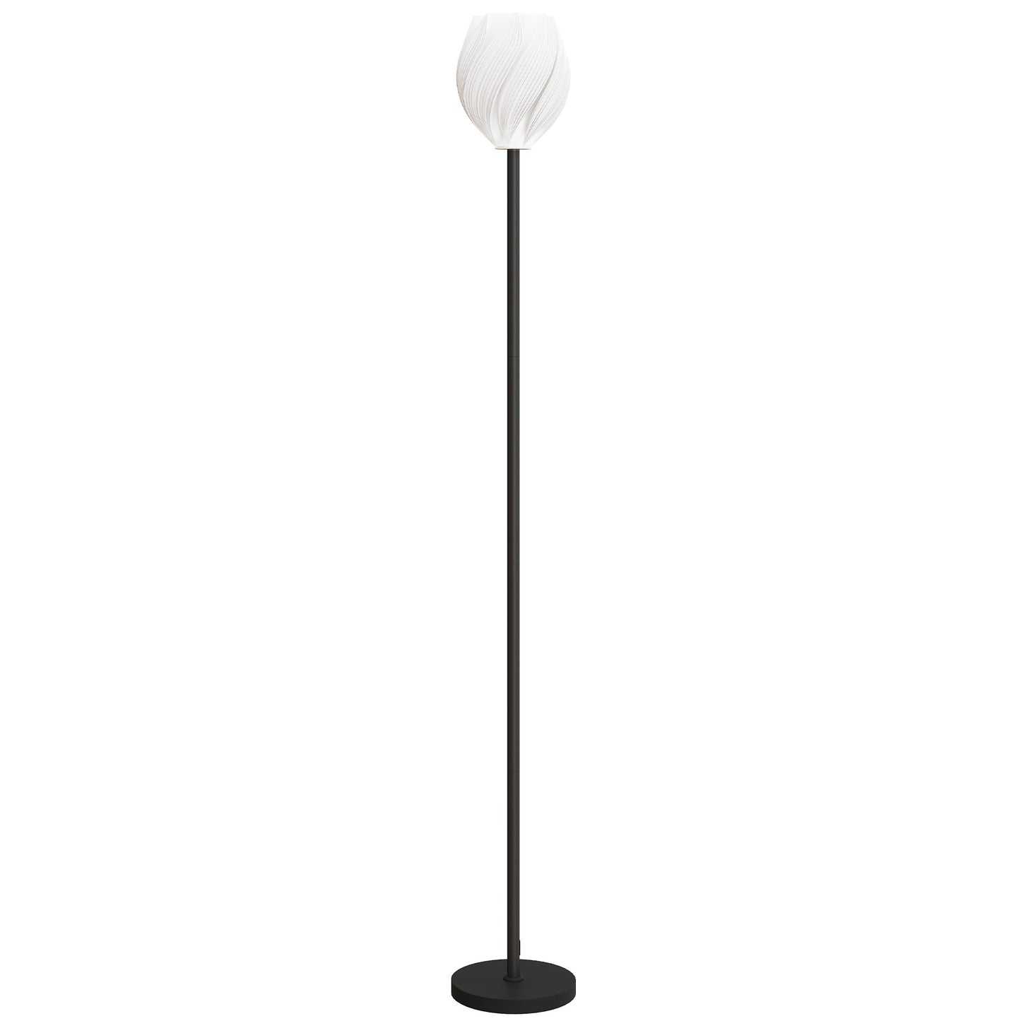 Dora Plastic White 3D Printed Rose Shade Floor Lamp With 3 Colour TemFauxratures