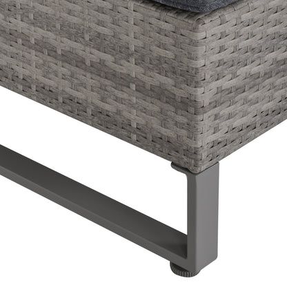 Samilo 4 Seater Grey Rattan Garden Sofa Set With Storage Coffee Table