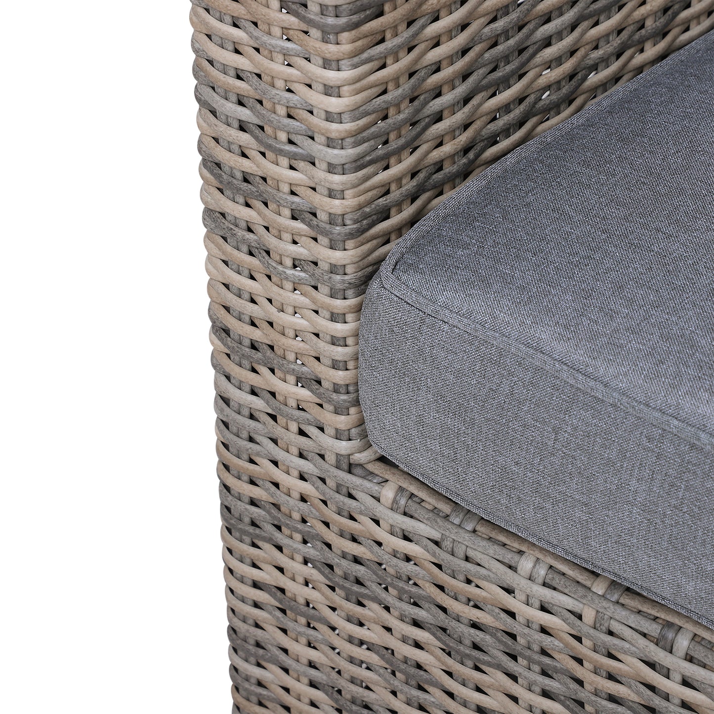 Vapa Faux Rattan Mixed Brown 5 Piece Outdoor Bistro Set and Glass Table