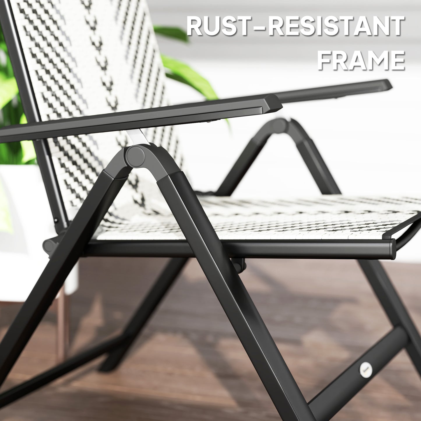 Roso Rattan Grey Reclining Garden Chairs With Adjustable Backrest
