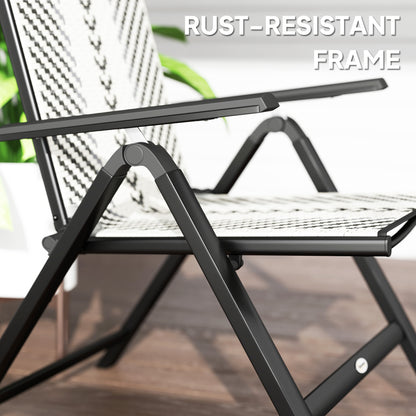 Roso Rattan Grey Reclining Garden Chairs With Adjustable Backrest