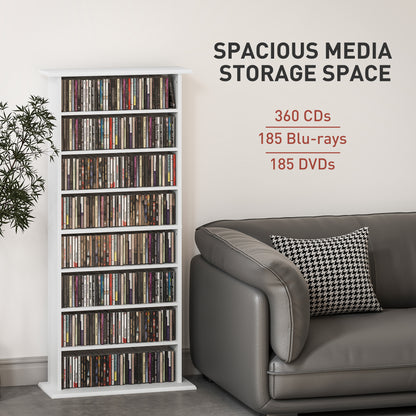 Talasa Wood White CD Storage Unit With 360 Disc Capacity
