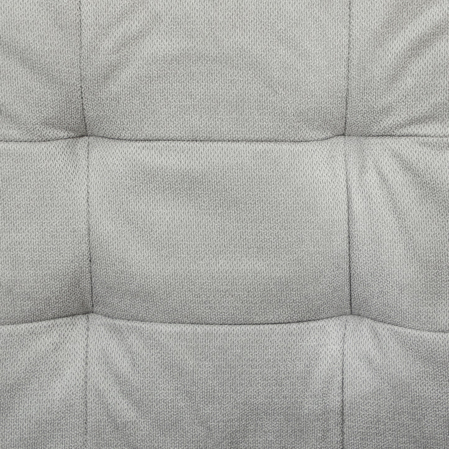 Pamo Fabric Light Grey Compact 2 Seater Sofa With Hidden Storage Tufted Seat And Wooden Legs