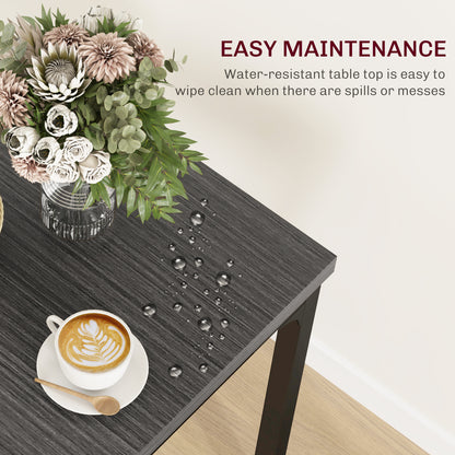 Bani Wooden Grey Wood Grain 3 Piece Compact Dining Set