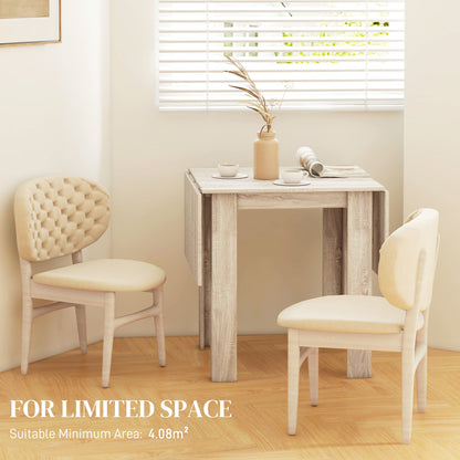 Sozilu Wooden Wood Effect Drop Leaf Dining Table Seating 4