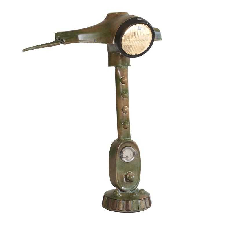 Yllas Industrial Reclaimed Scooter Table Lamp