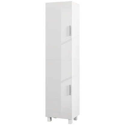 Valatti Freestanding Tall Bathroom Storage Cabinet With Adjustable Shelves And Double Doors