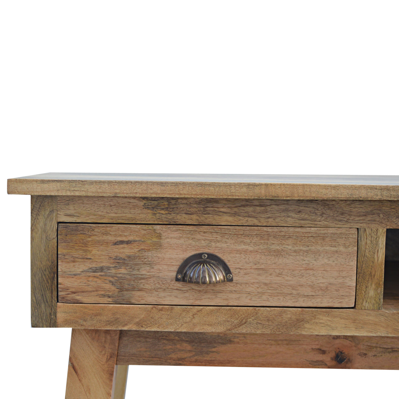 Ischia 2 Drawer Shell Knob Writing Desk Mango Wood