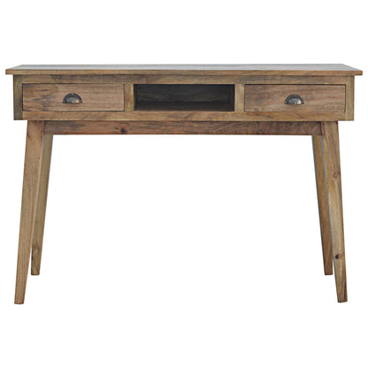 Ischia 2 Drawer Shell Knob Writing Desk Mango Wood