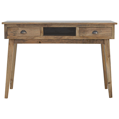 Ischia 2 Drawer Shell Knob Writing Desk Mango Wood