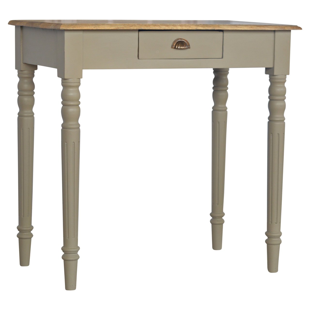 Monteriggioni Grey Hand Painted Writing Desk with Drawer
