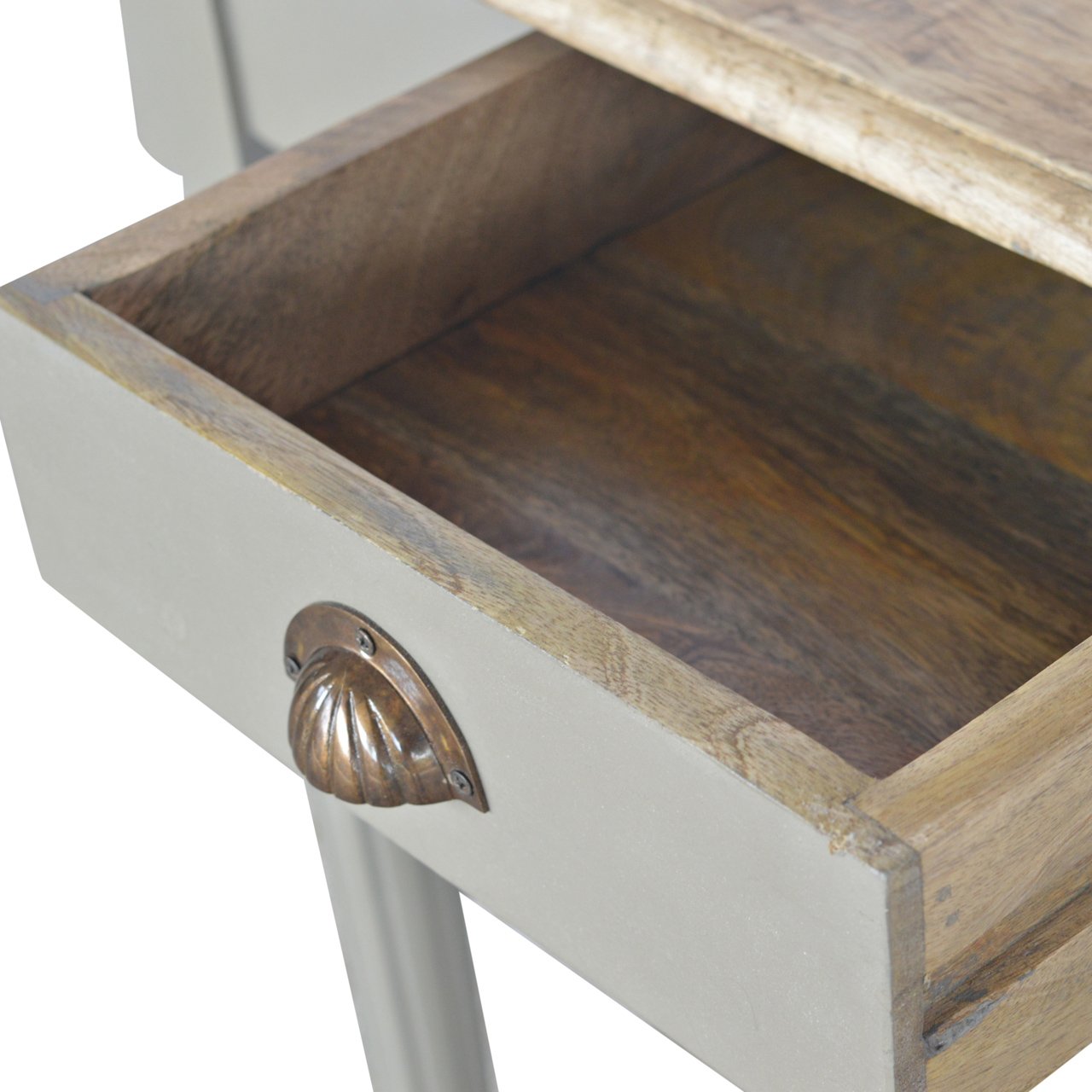 Monteriggioni Grey Hand Painted Writing Desk with Drawer