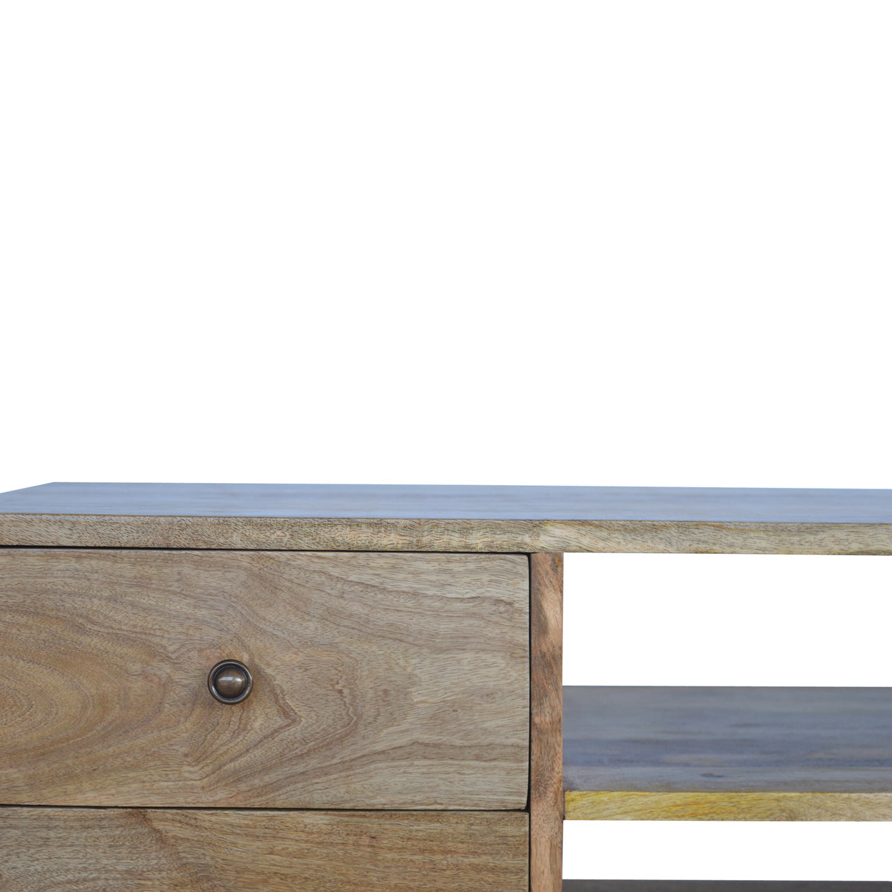 Monticchiello Scandi TV Entertainment Unit 4 Drawers Open Shelves
