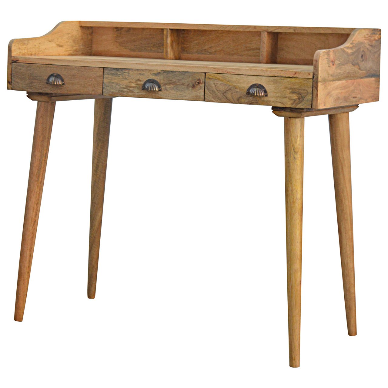 Taormina Retro Mango Wood Back Writing Desk Shell Knob