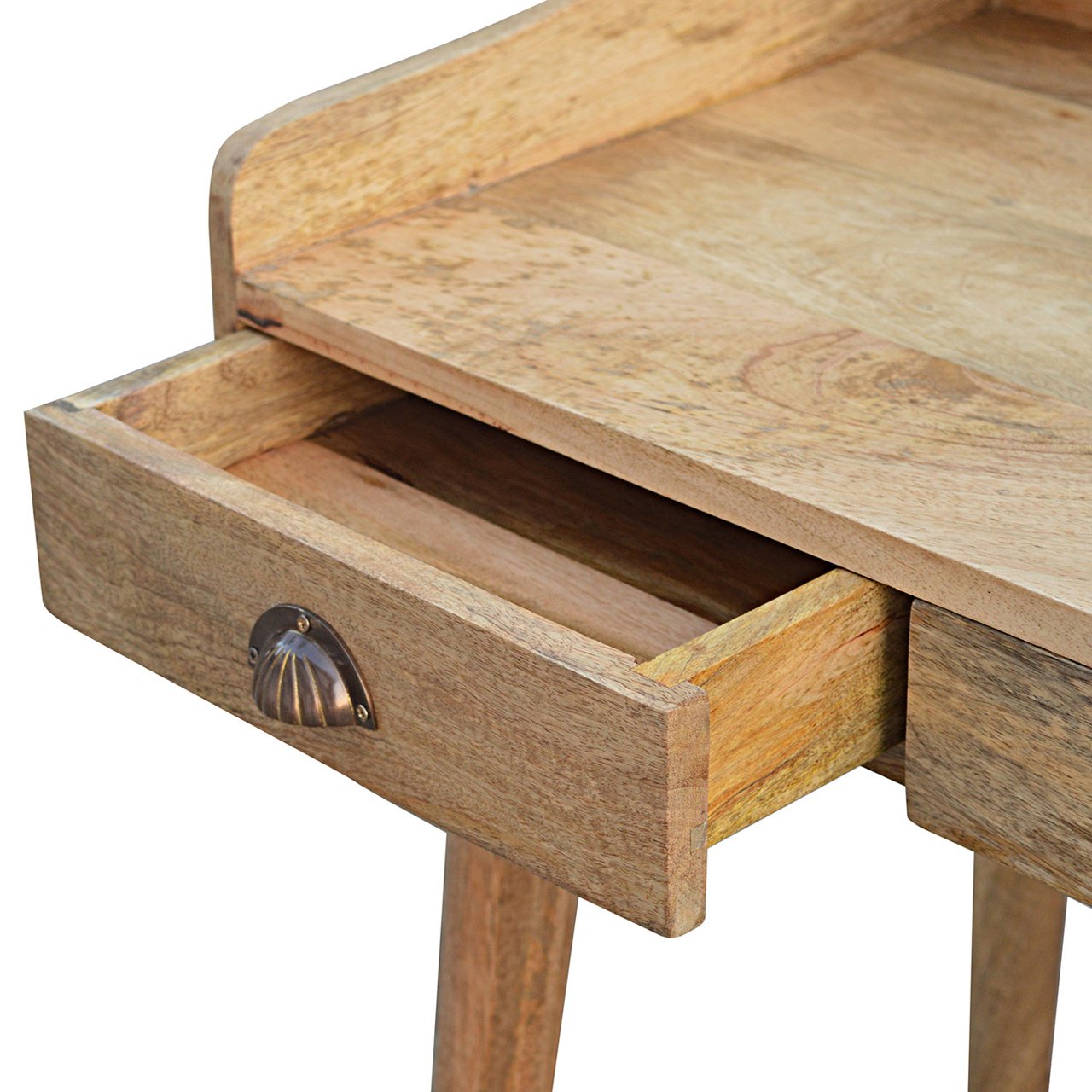 Taormina Retro Mango Wood Back Writing Desk Shell Knob