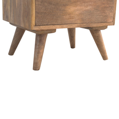 Bagnoregio Mango Wood 3 Drawer Bedside Table