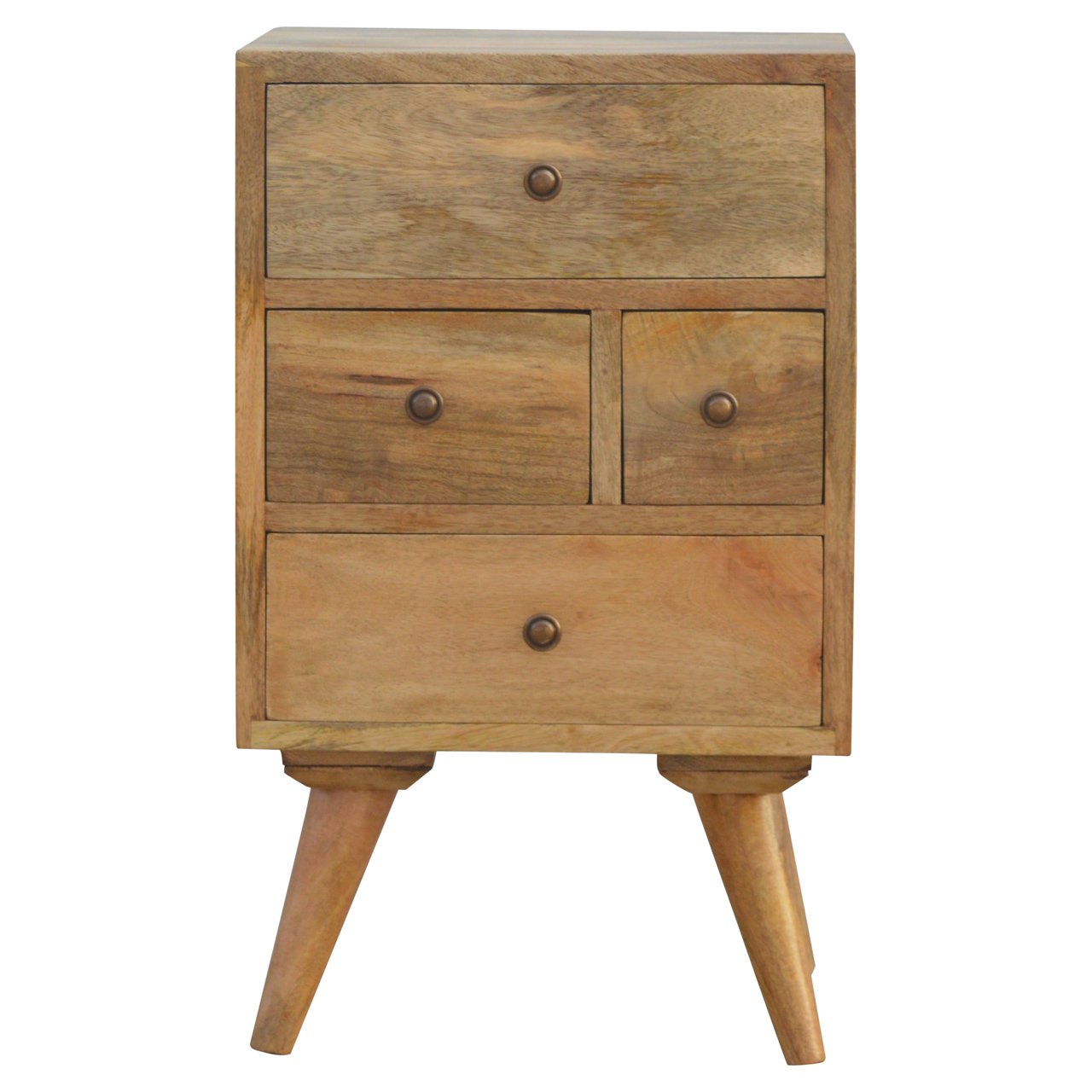 Pitigliano Nordic 4 Drawer Mango Wood Bedside Table