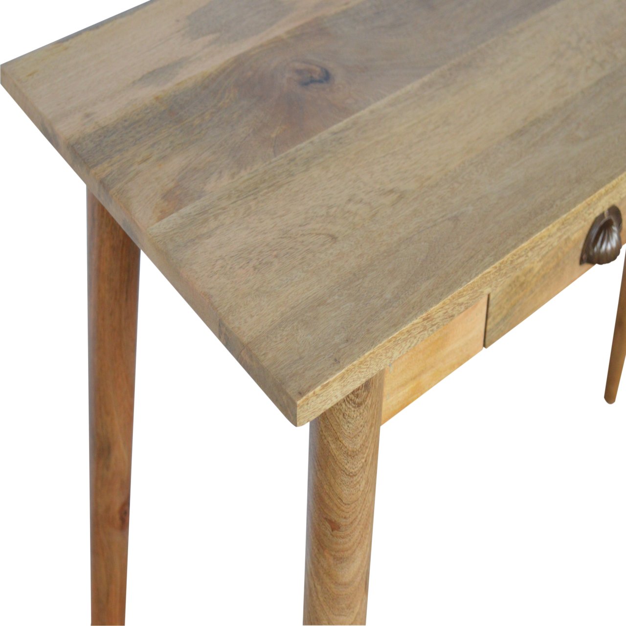 Alberobello 2 Drawer Scandi Natural Mango Wood Writing Desk