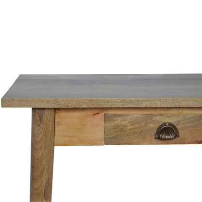 Alberobello 2 Drawer Scandi Natural Mango Wood Writing Desk