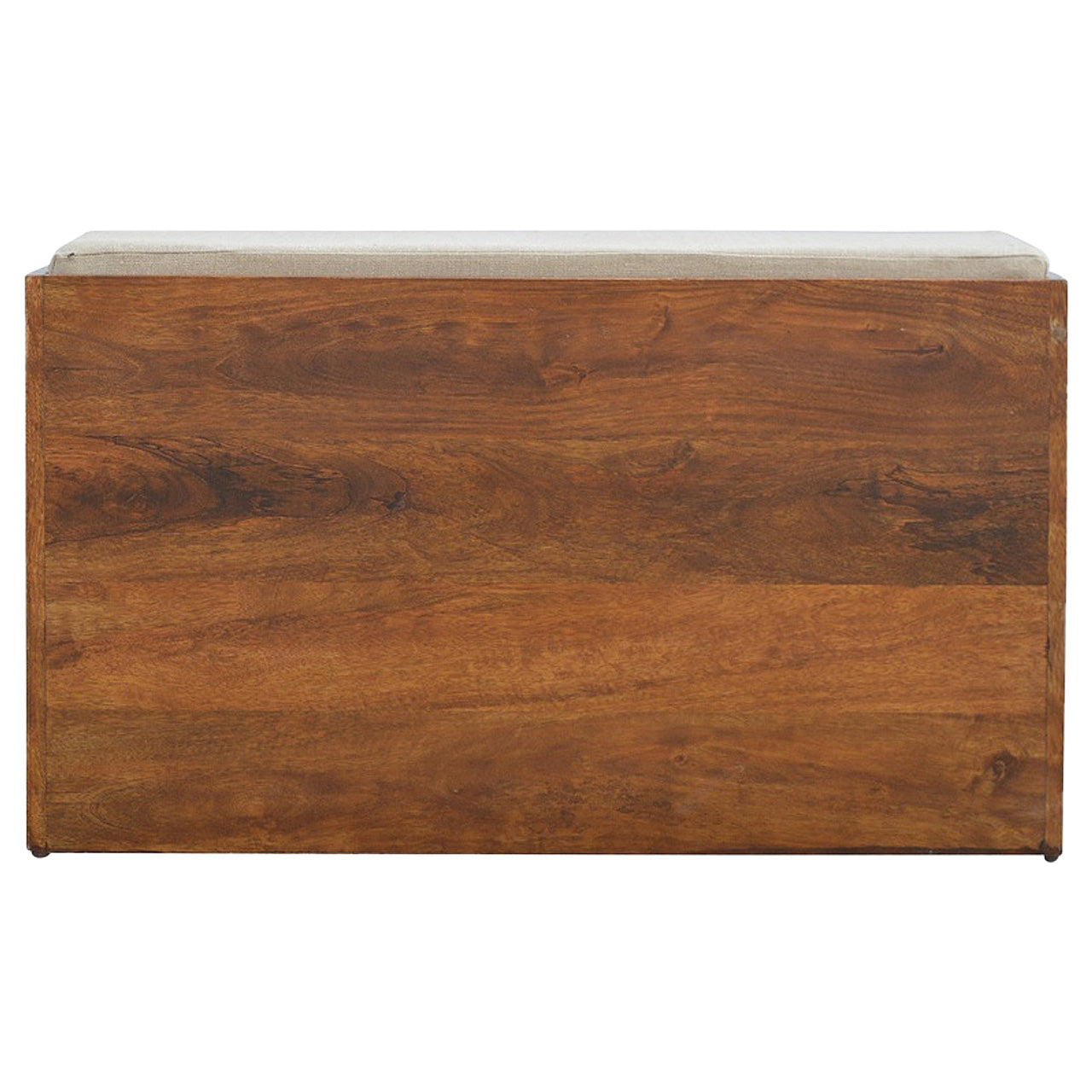Polignano Mud Linen and Mango Wood Pull out Shoe Bench