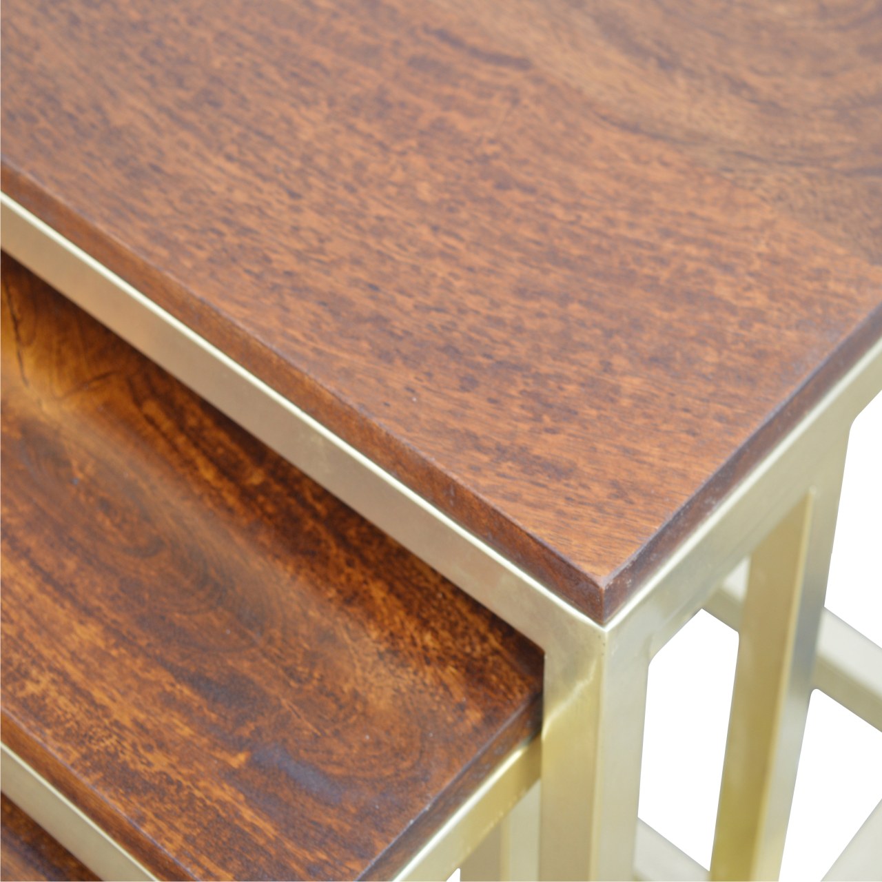Altomonte Chunky Gold Stool Set of 3