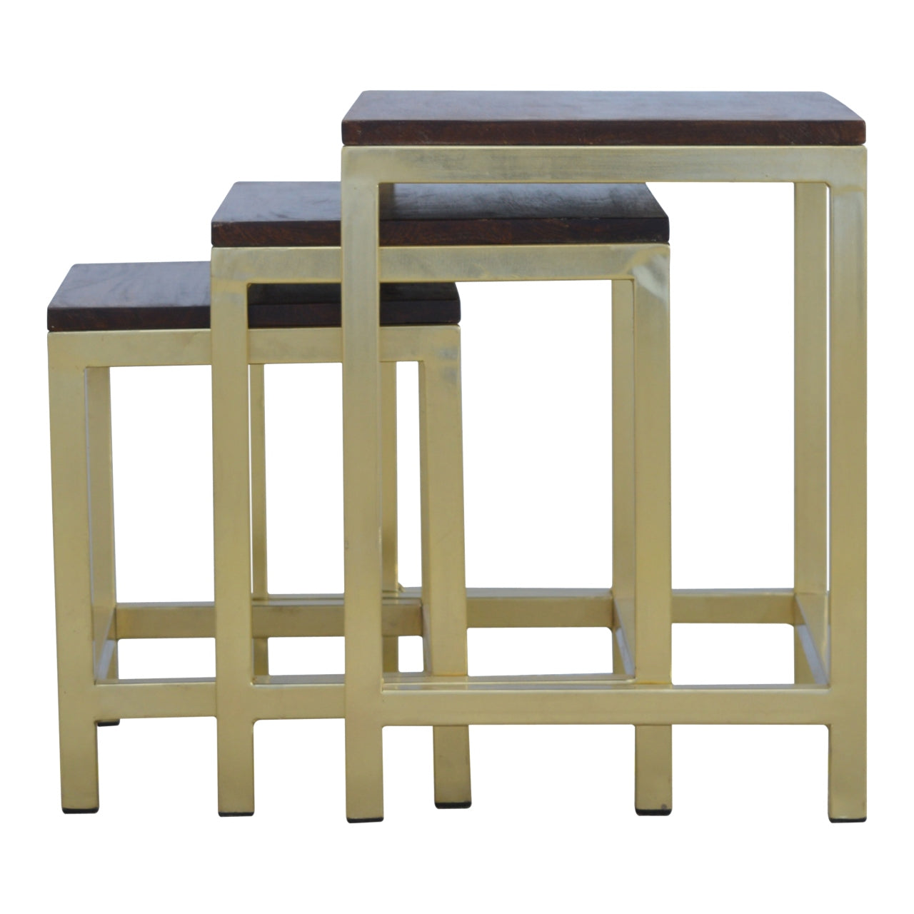 Altomonte Chunky Gold Stool Set of 3