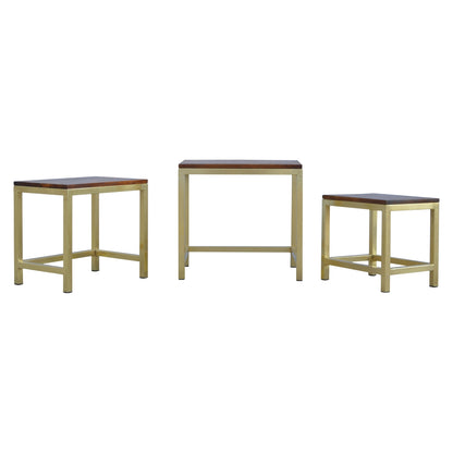 Altomonte Chunky Gold Stool Set of 3