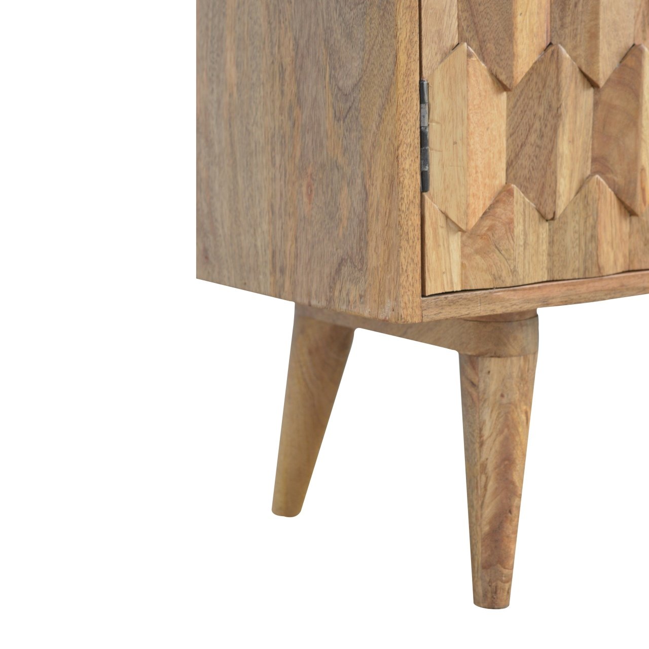 Otranto Pineapple Mango Wood Carved Cabinet 2 Drawers