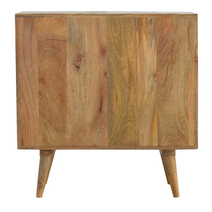 Otranto Pineapple Mango Wood Carved Cabinet 2 Drawers