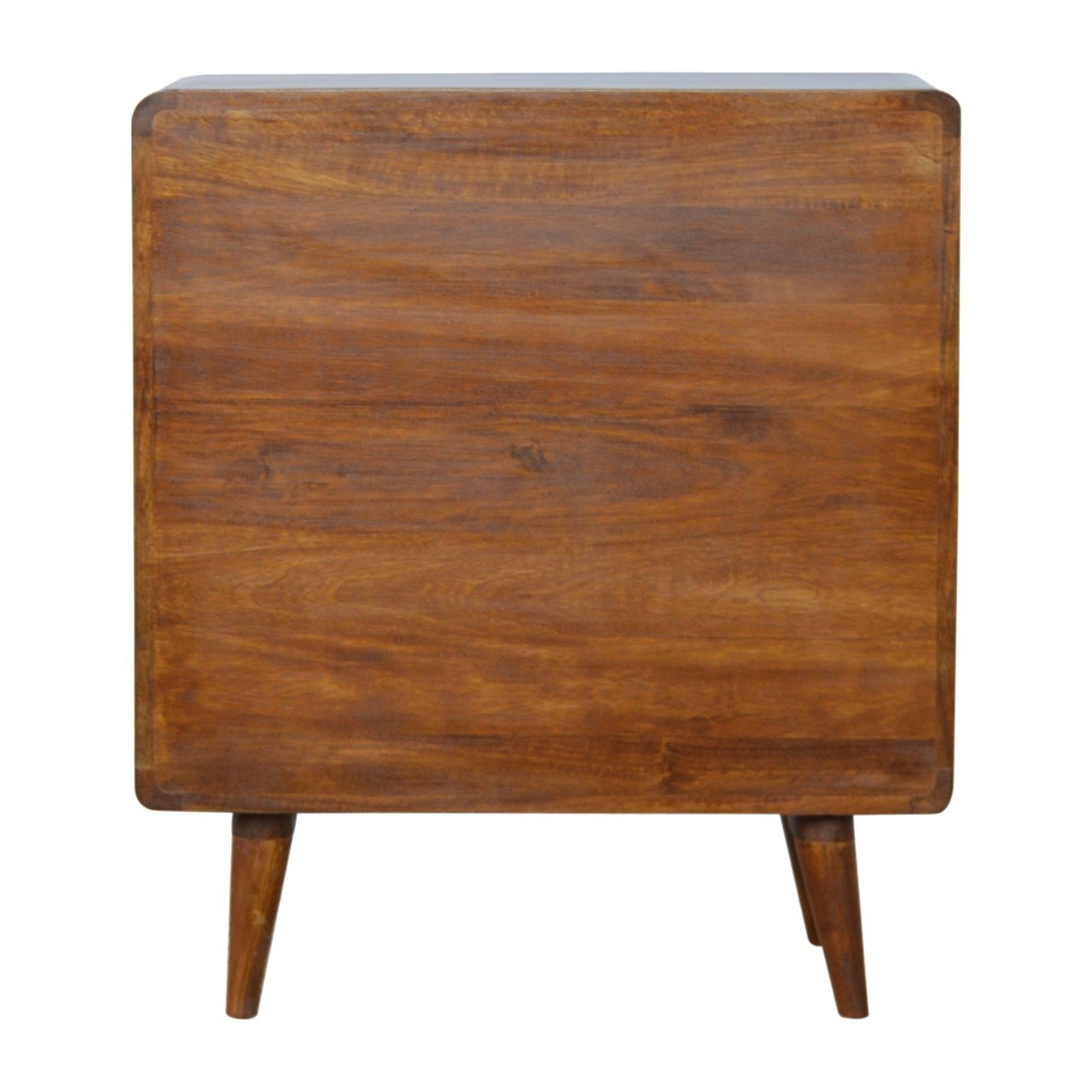 Ostuni Rustic Curved Mango Wood Chestnut Chest 3 Drawer